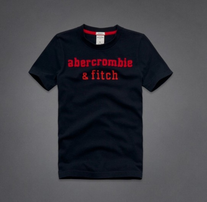 Abercrombie Fitch Hombres De Cuello Redondo Corto Remera AF5245